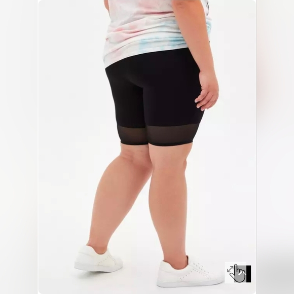 Torrid Black Mesh Hem Bike Short - Picture 4 of 5